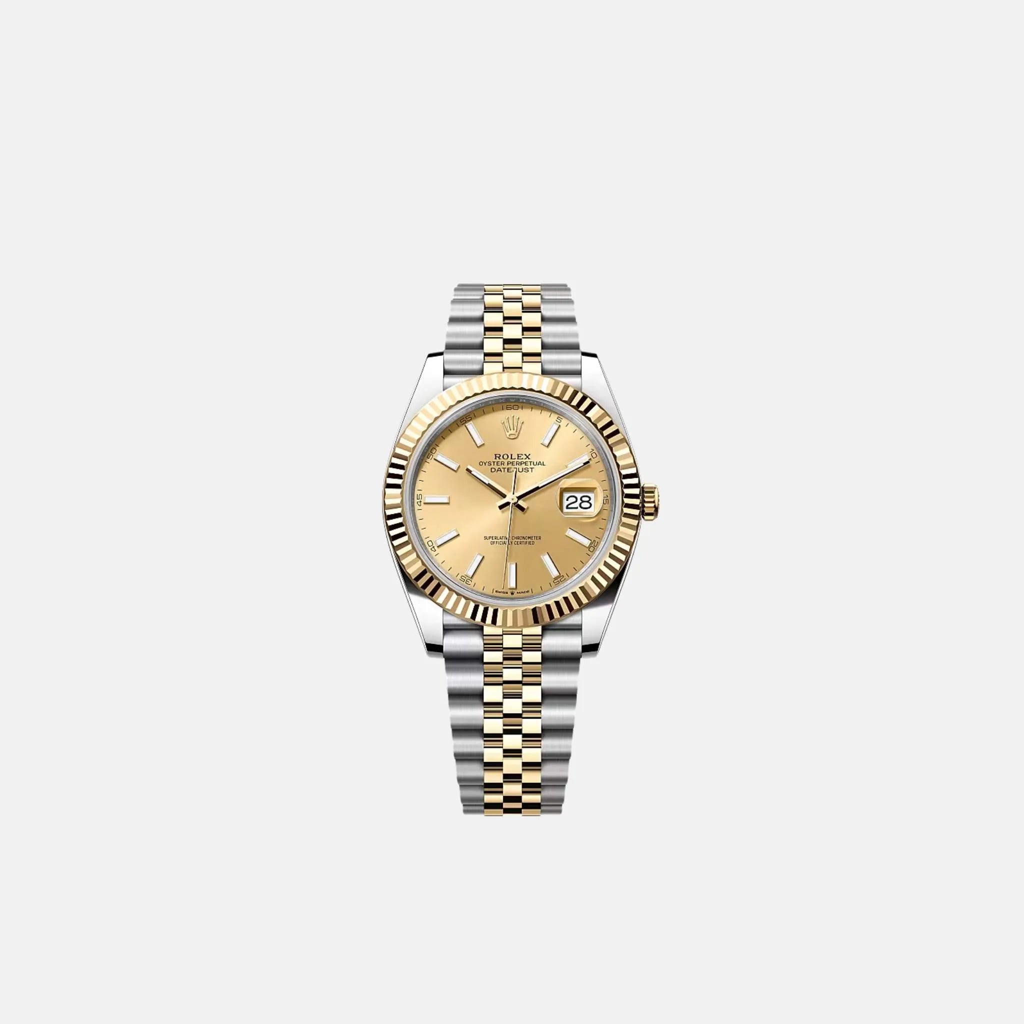 Datejust 41 126333-0010 White Dial Oystersteel Yellow Gold
