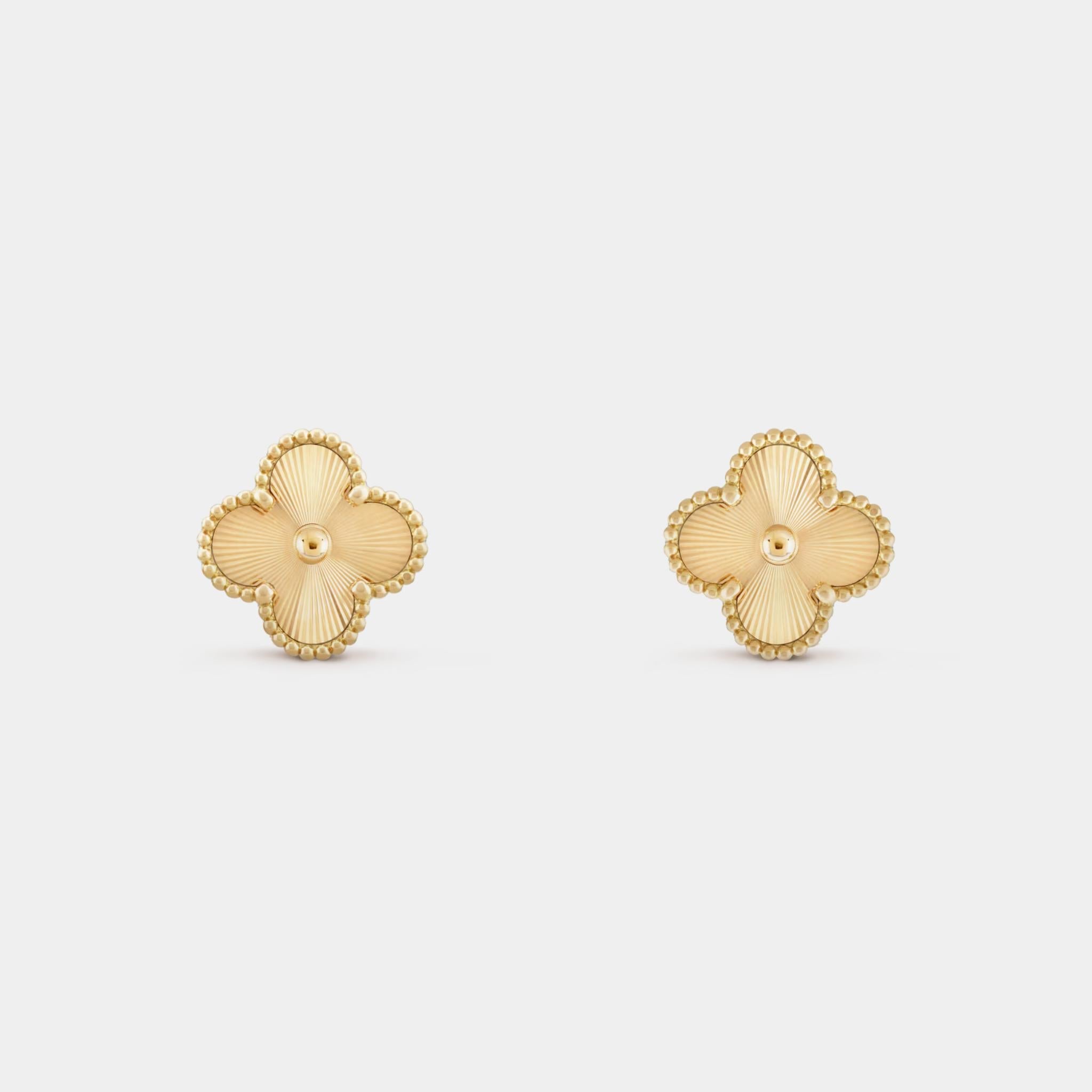 Vintage Alhambra Earrings Yellow Gold