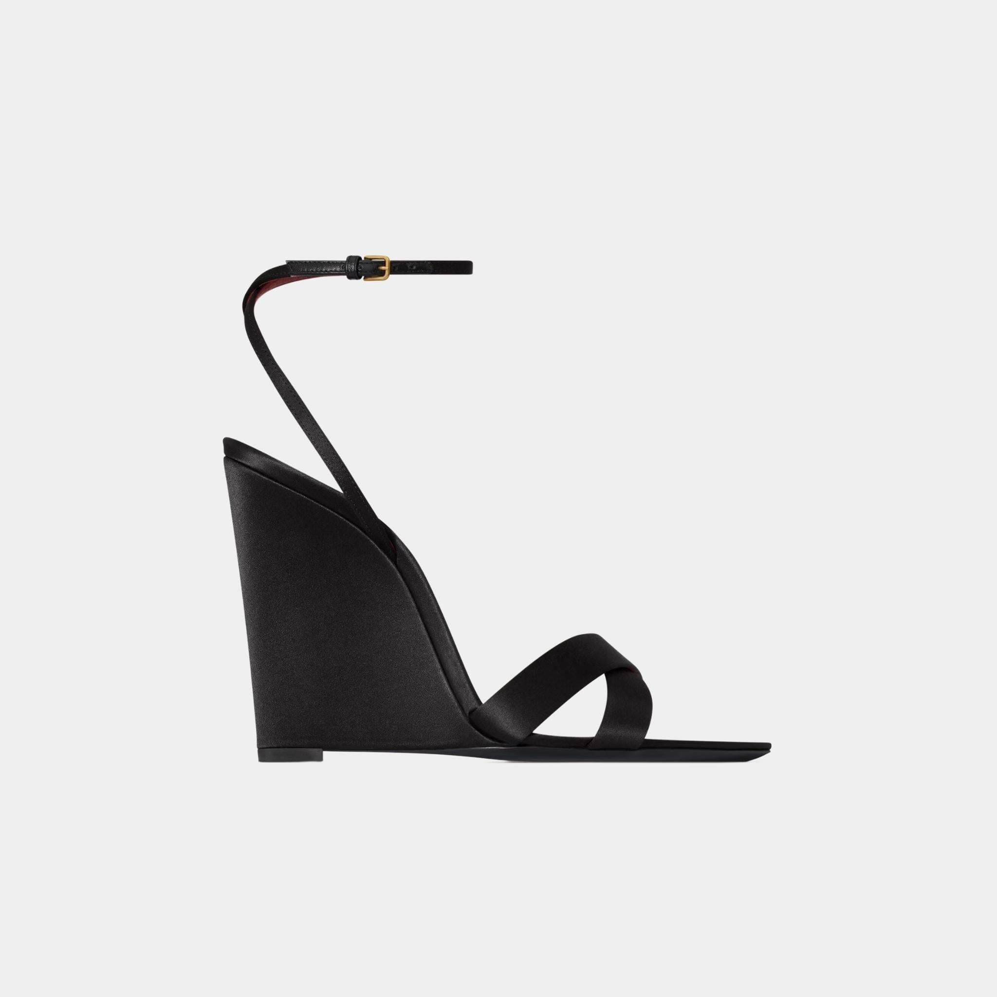 Bibi Wedges In Satin Crepe