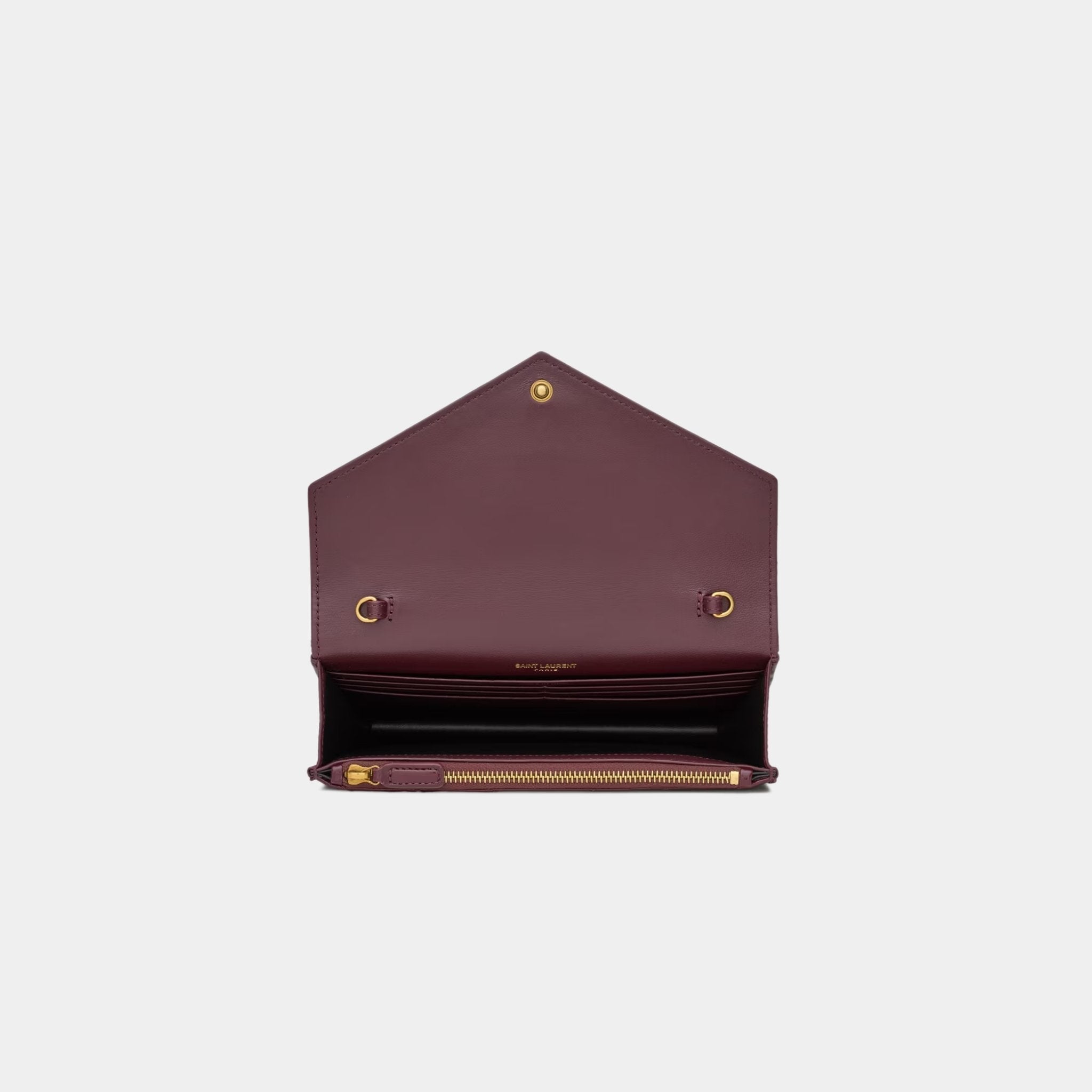 Cassandre Envelope Chain Wallet In Shiny Leather