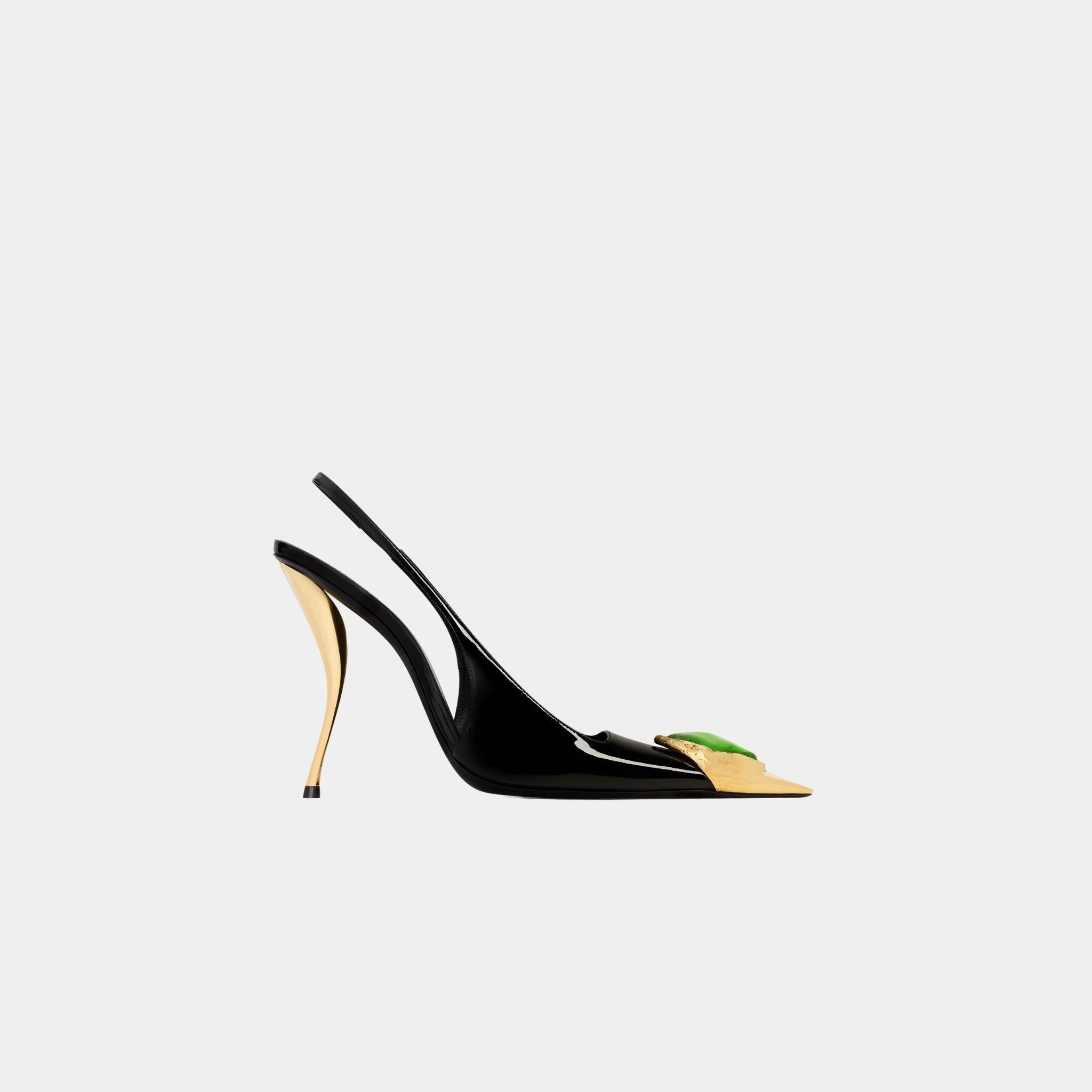 Loulou Patent Leather Slingbacks