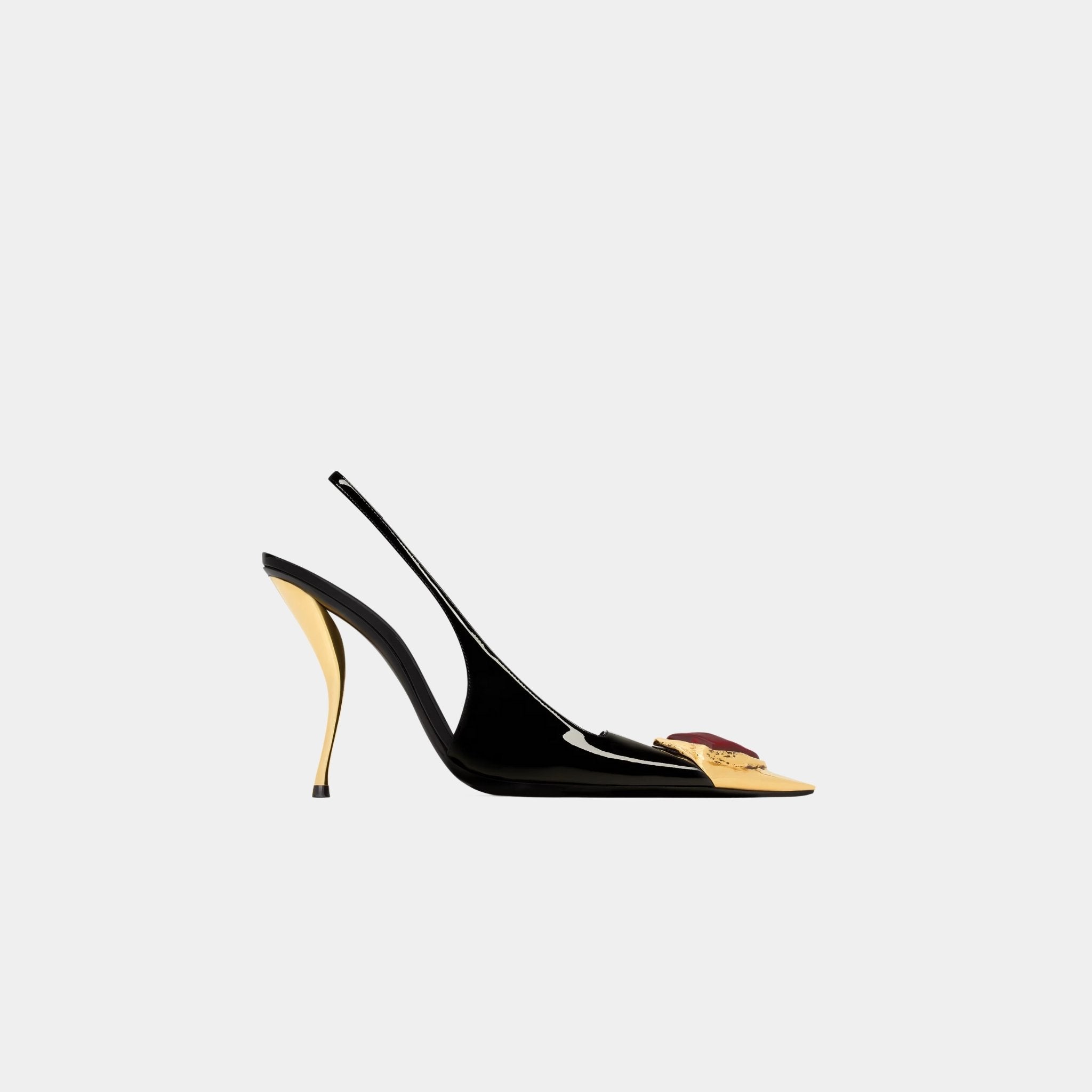 Loulou Patent Leather Slingbacks
