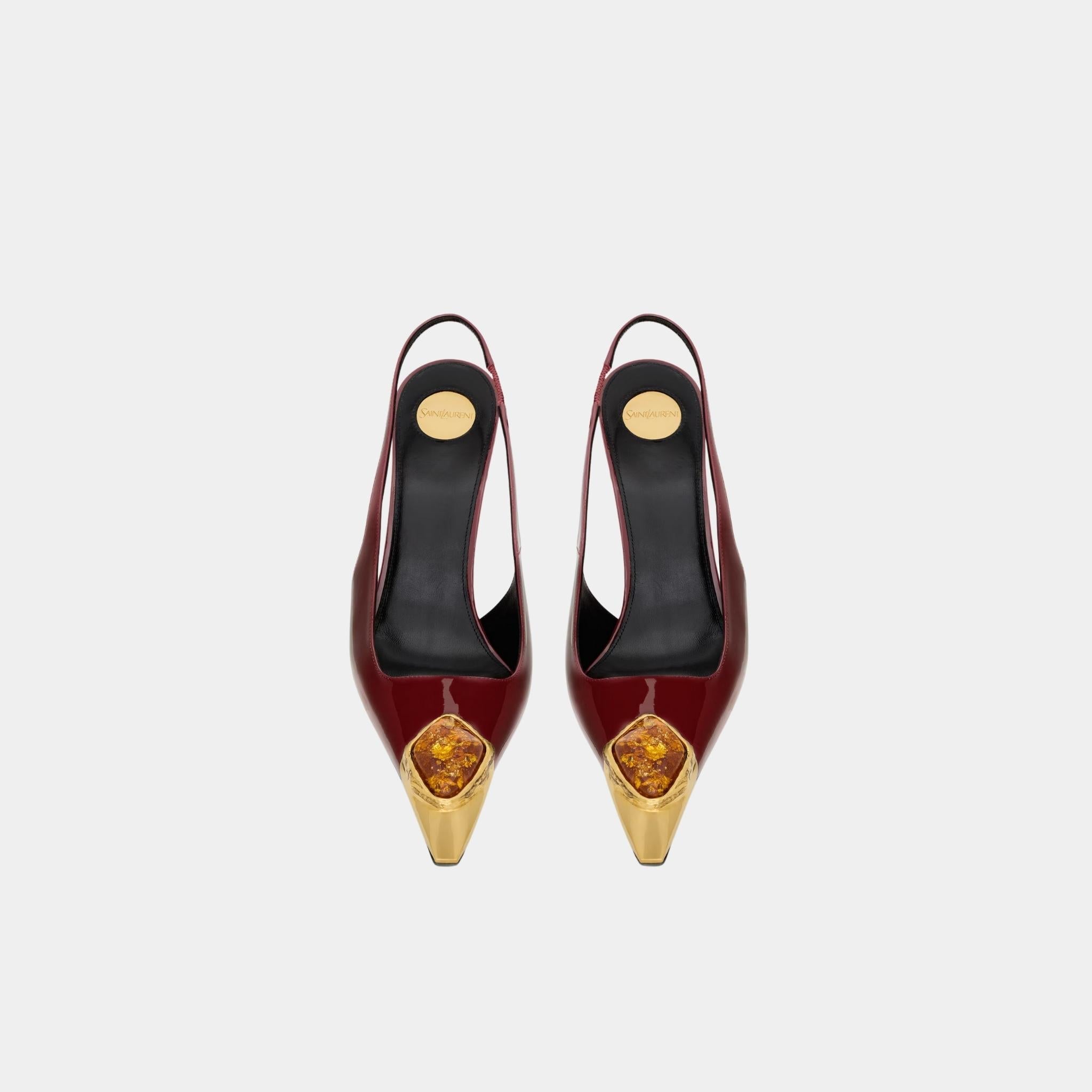 Loulou Patent Leather Slingbacks