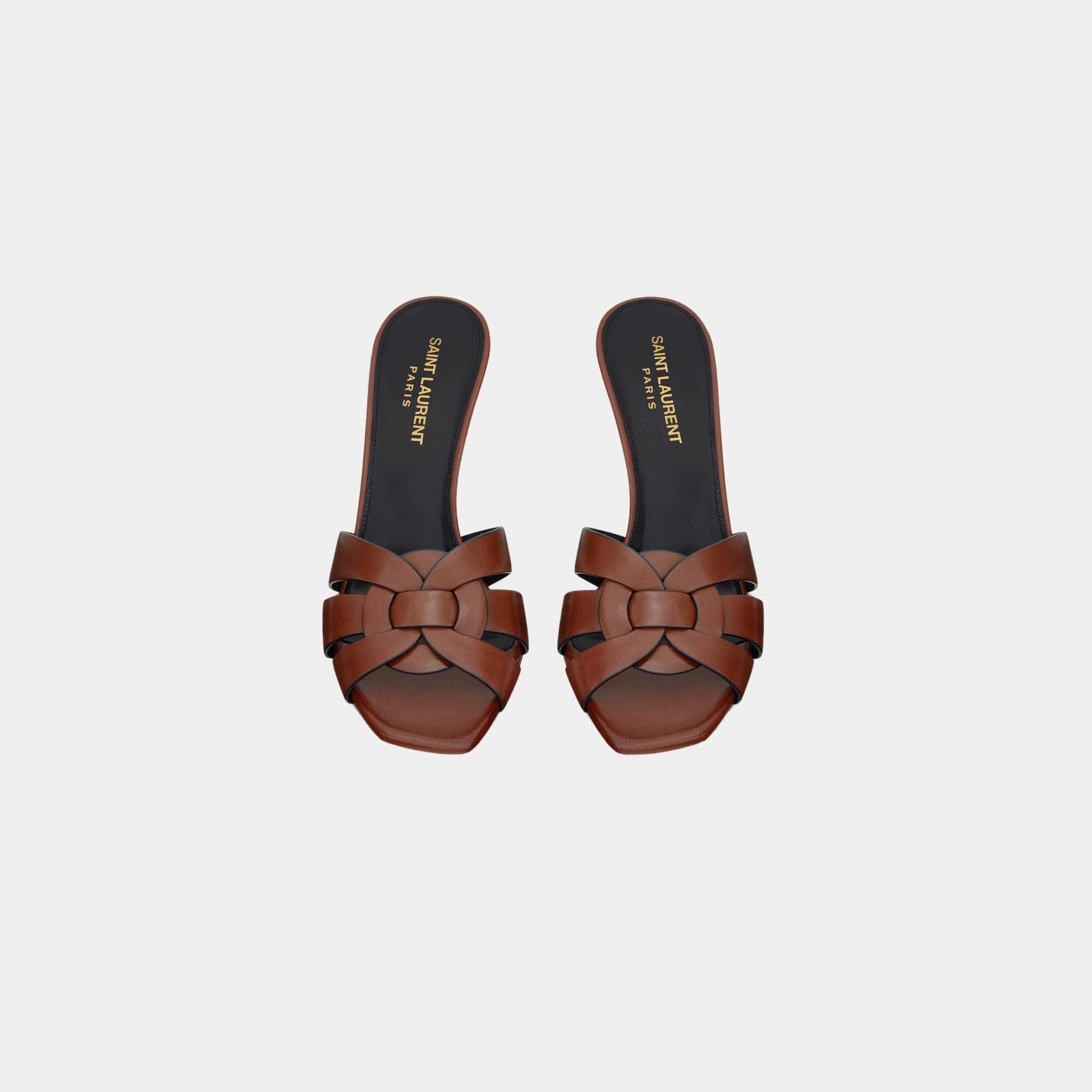 Tribute Heeled Mules In Smooth Leather