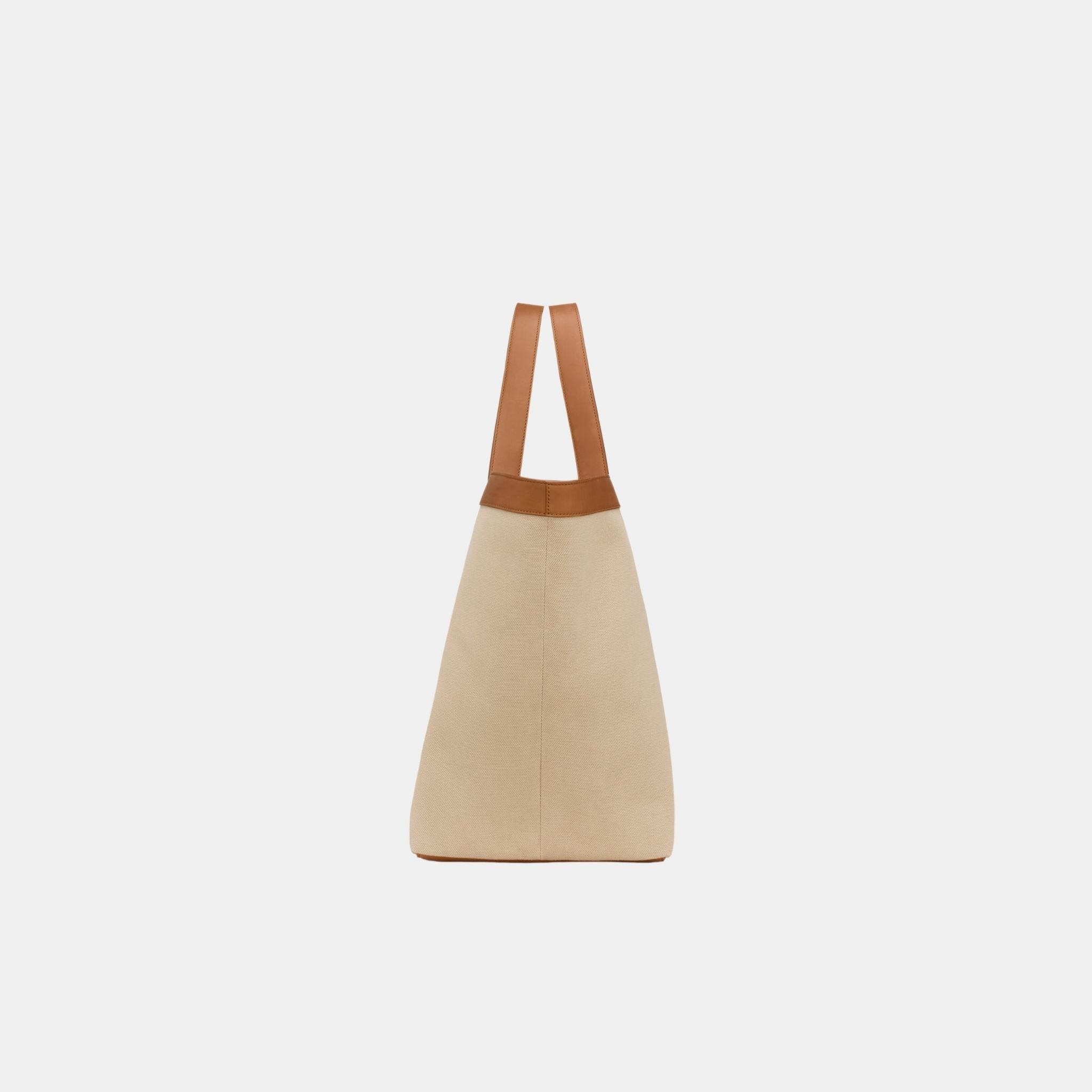 Y Tote In Canvas And Vegetable-Tanned Leather