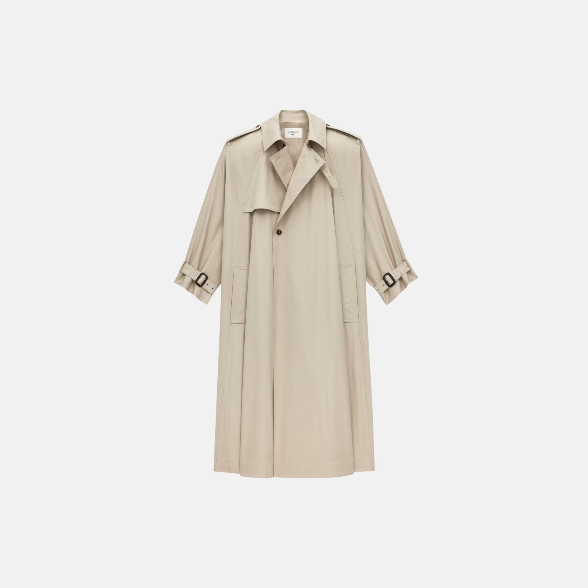 Cape Trench Coat In Cotton Twill