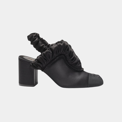 Slingbacks Silk Satin &amp; Grosgrain