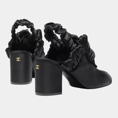 Slingbacks Silk Satin &amp; Grosgrain