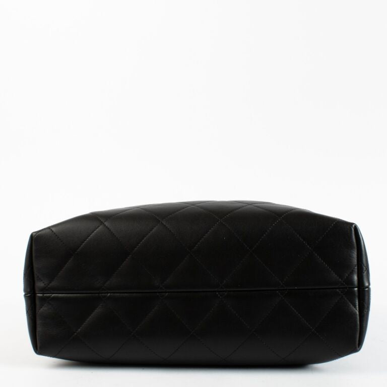 Chanel Black Leather Shopping Bag