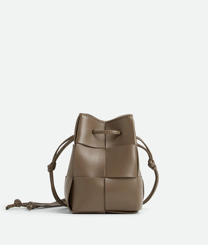 Mini Cassette Bucket Bag “Taupe grey”