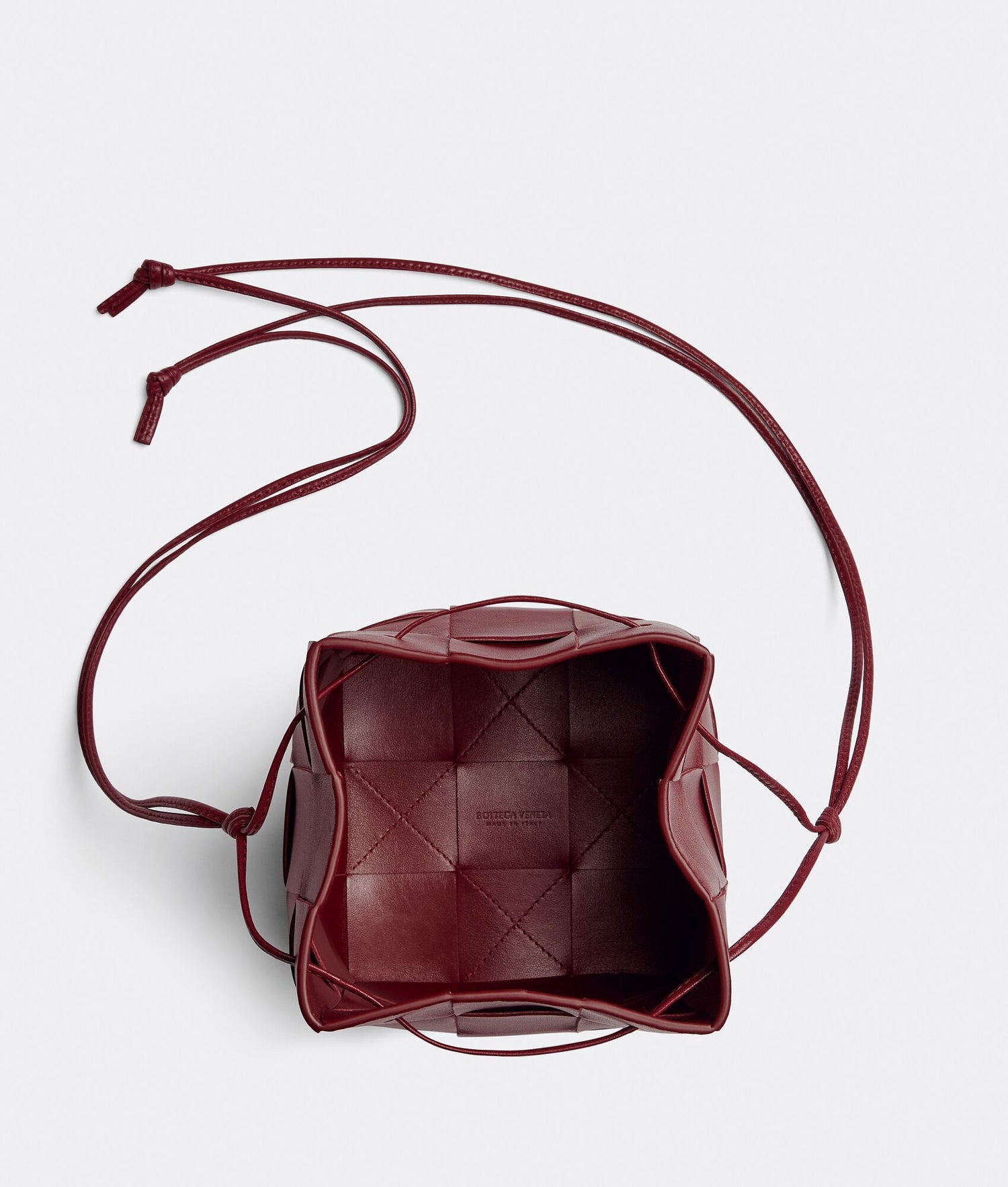 Small Cassette Cross-Body Bucket  “Bordeaux”
