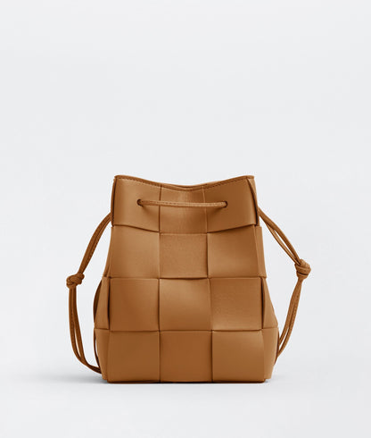 Small Cassette Cross-Body Bucket  “camel”