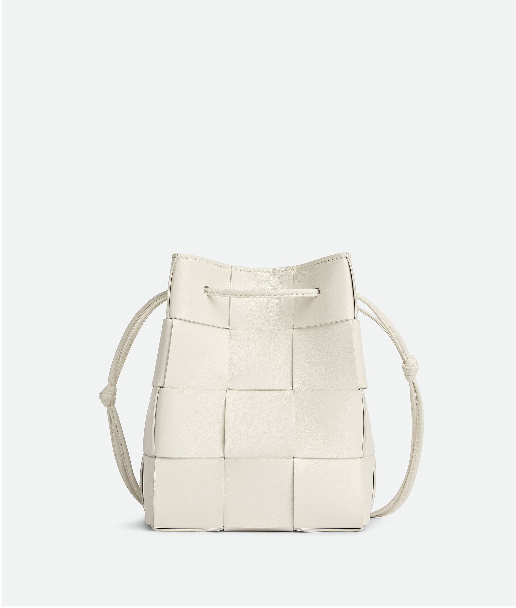 Small Cassette Cross-Body Bucket  “White”