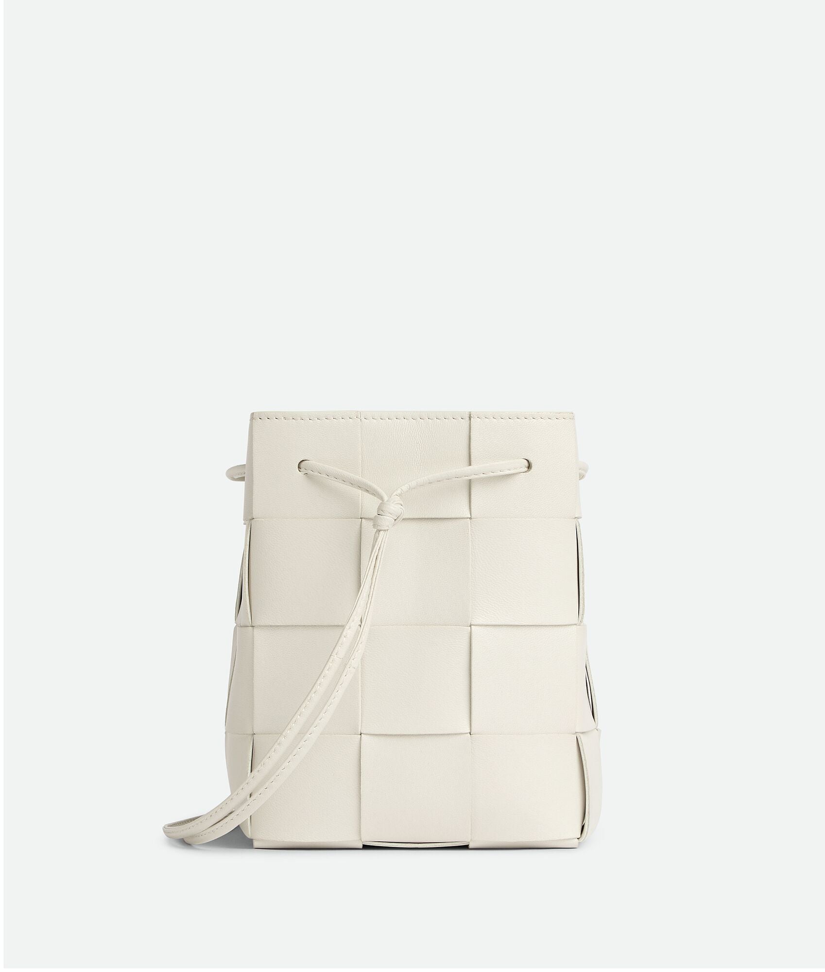 Small Cassette Cross-Body Bucket  “White”