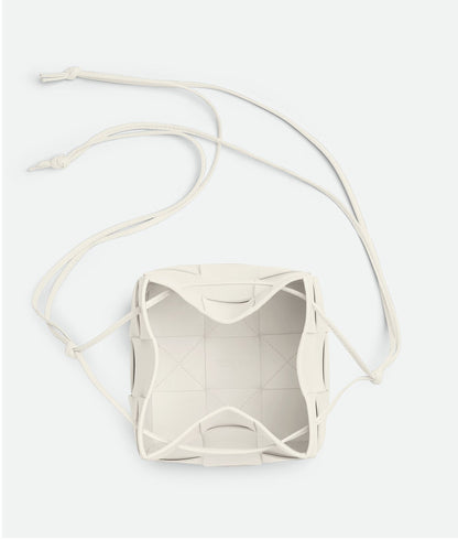 Small Cassette Cross-Body Bucket  “White”