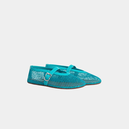 Ballet Flats In Classic Fishnet