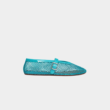 Ballet Flats In Classic Fishnet