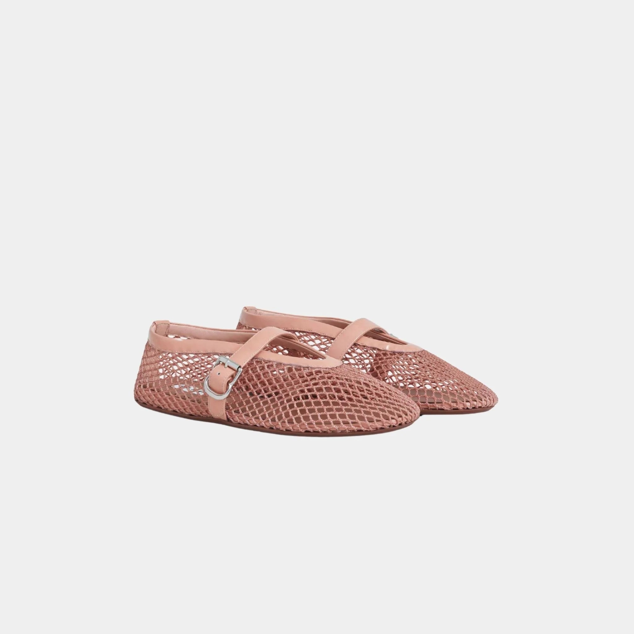 Ballet Flats In Classic Fishnet