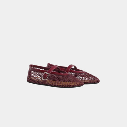 Ballet Flats In Classic Fishnet