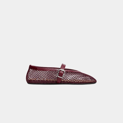 Ballet Flats In Classic Fishnet