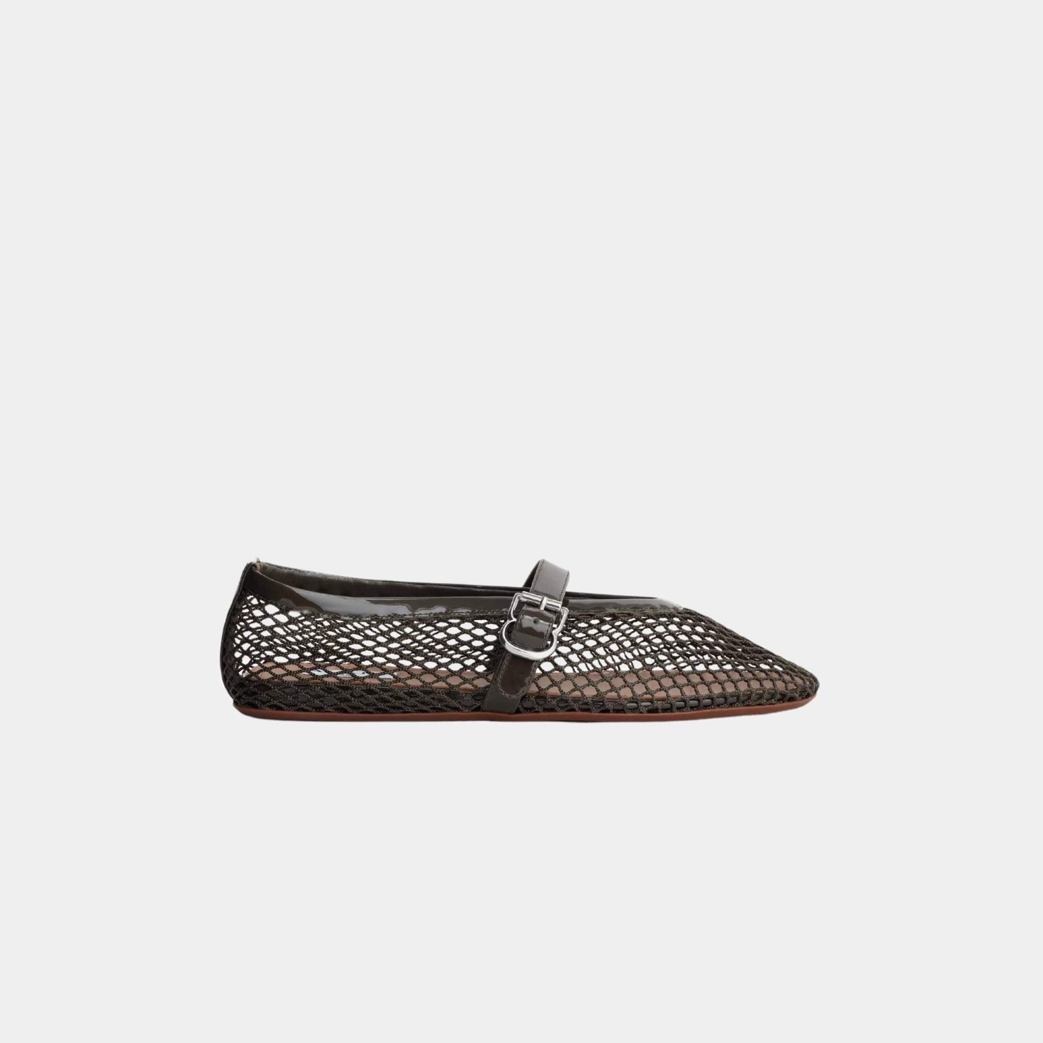 Ballet Flats In Classic Fishnet