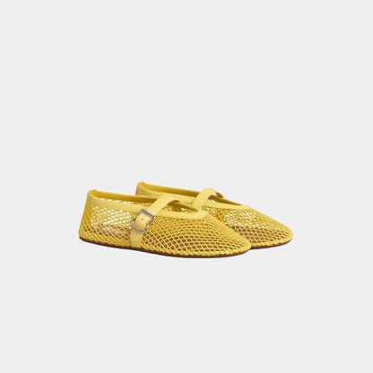 Ballet Flats In Classic Fishnet