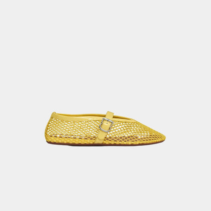 Ballet Flats In Classic Fishnet