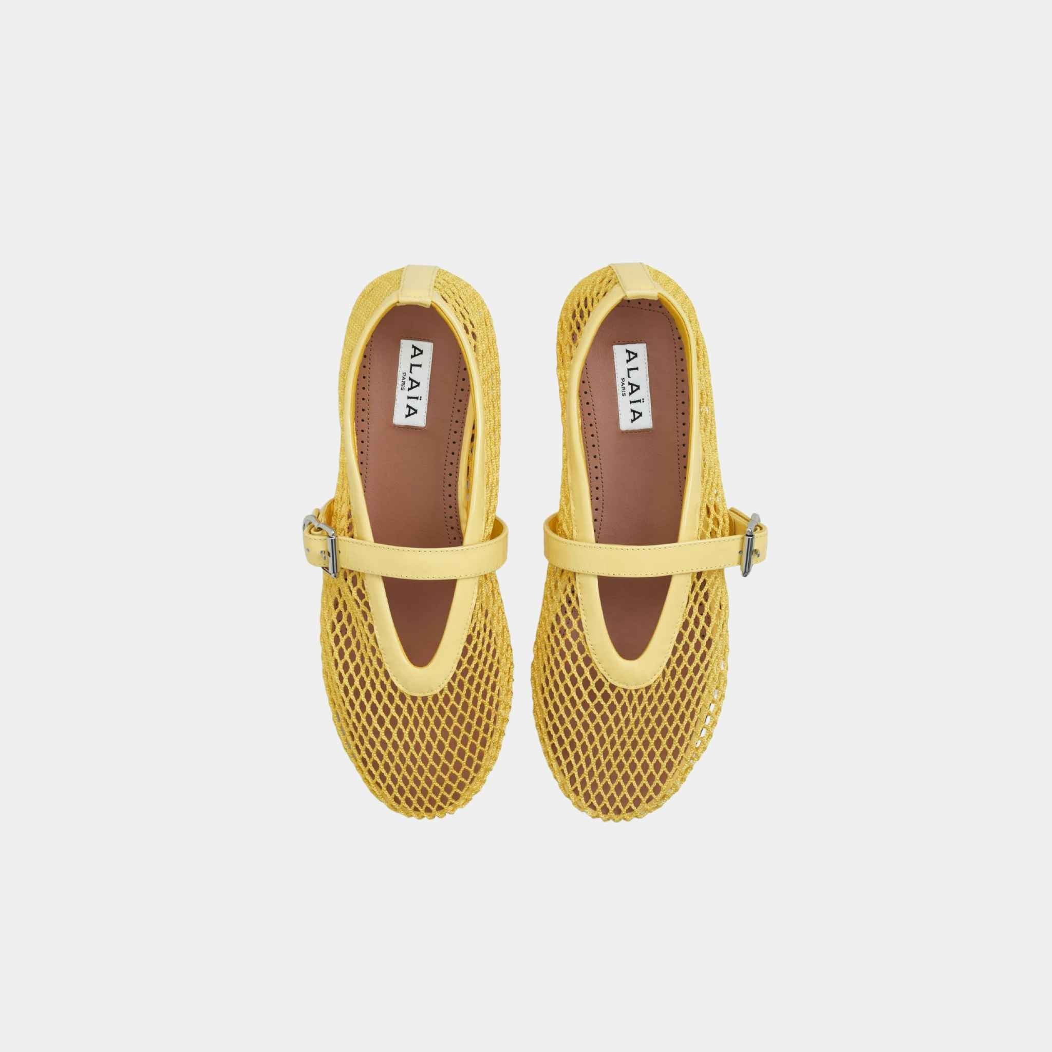 Ballet Flats In Classic Fishnet