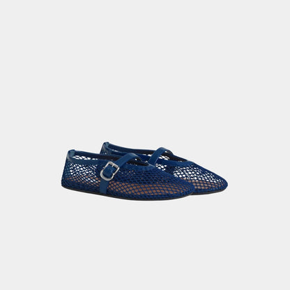 Ballet Flats In Classic Fishnet