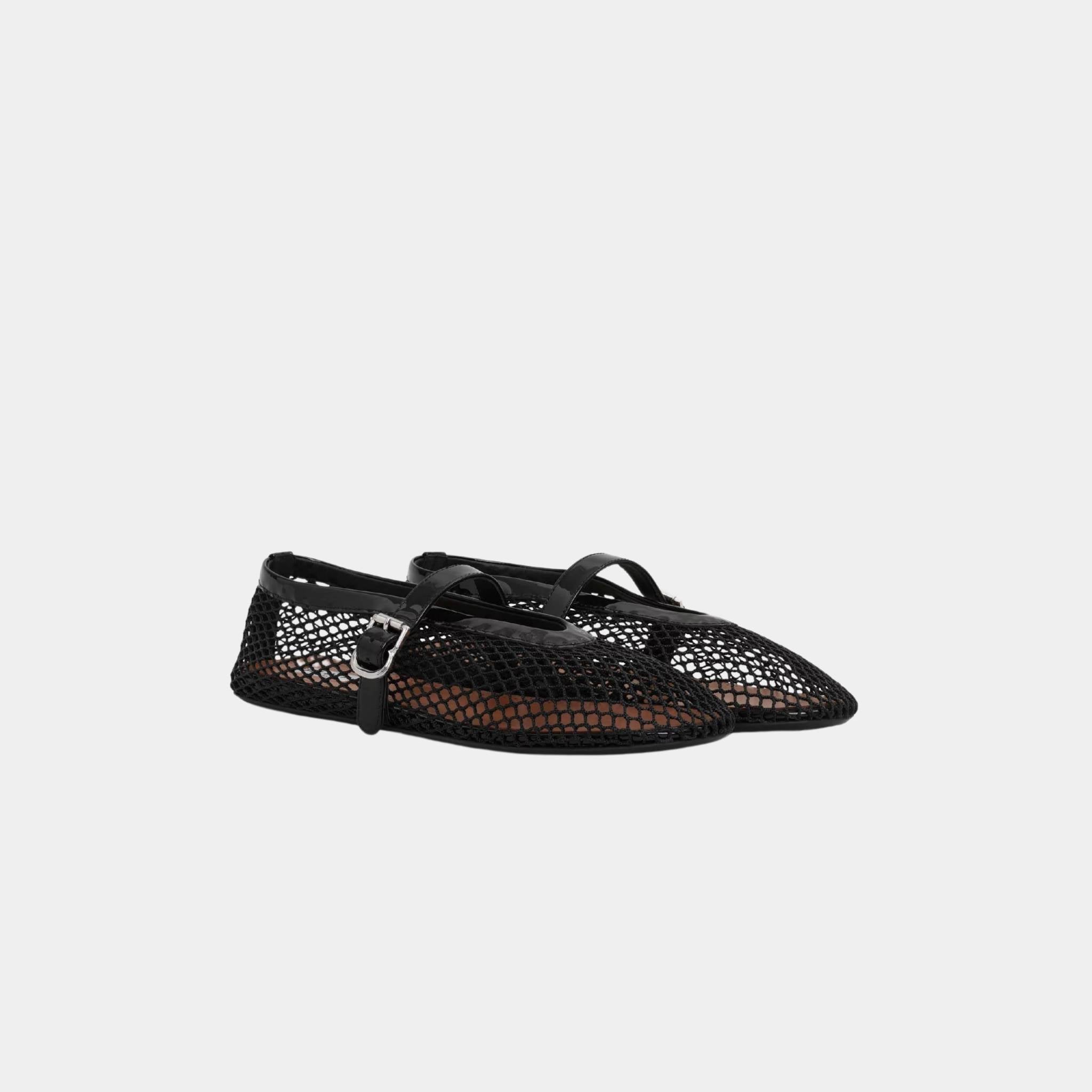 Ballet Flats In Fishnet