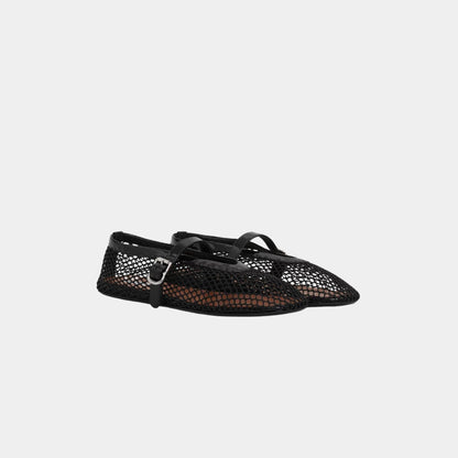 Ballet Flats In Fishnet