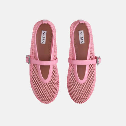 Ballet Flats In Fishnet