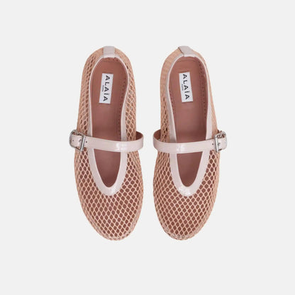 Ballet Flats In Fishnet
