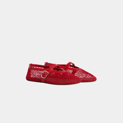 Ballet Flats In Fishnet