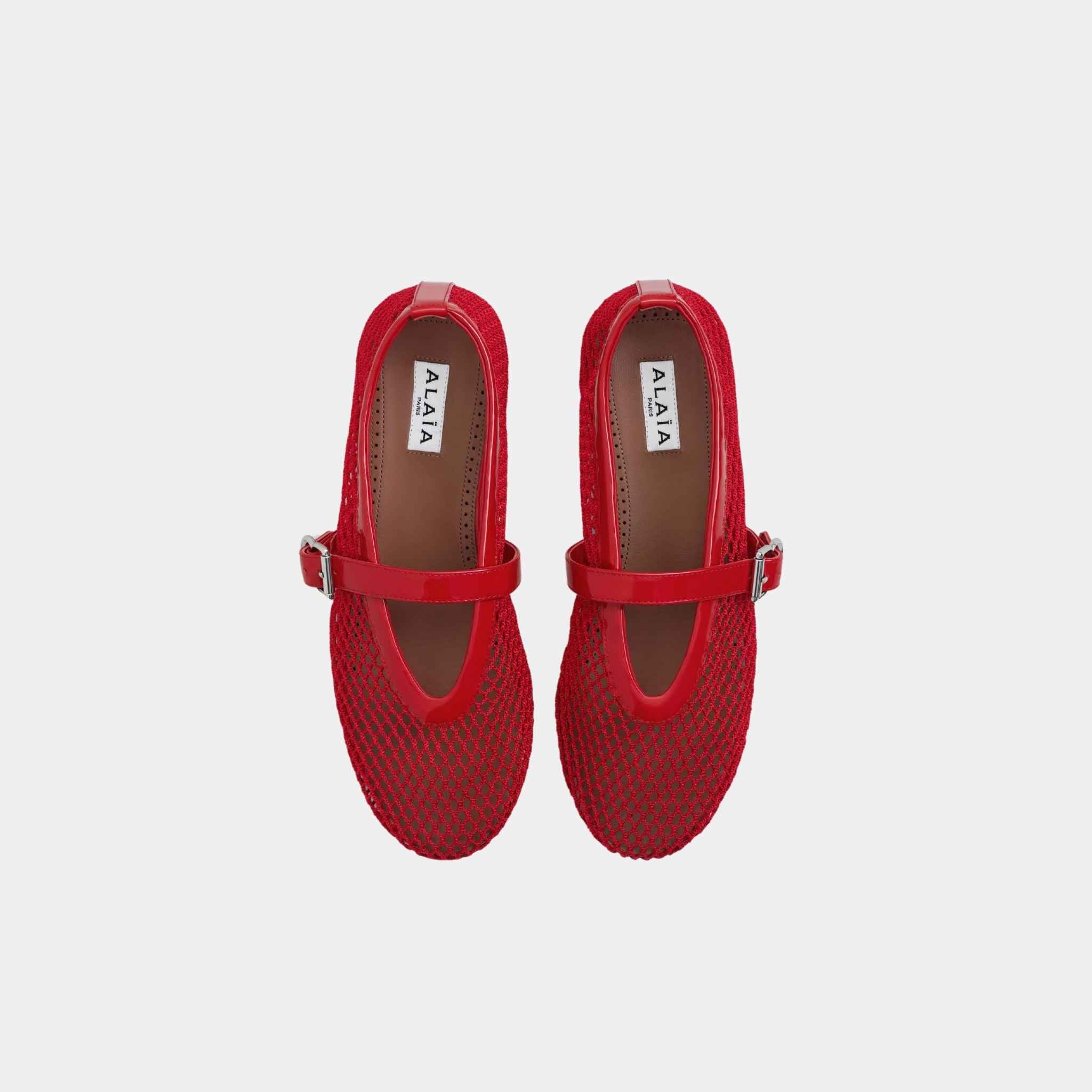 Ballet Flats In Fishnet