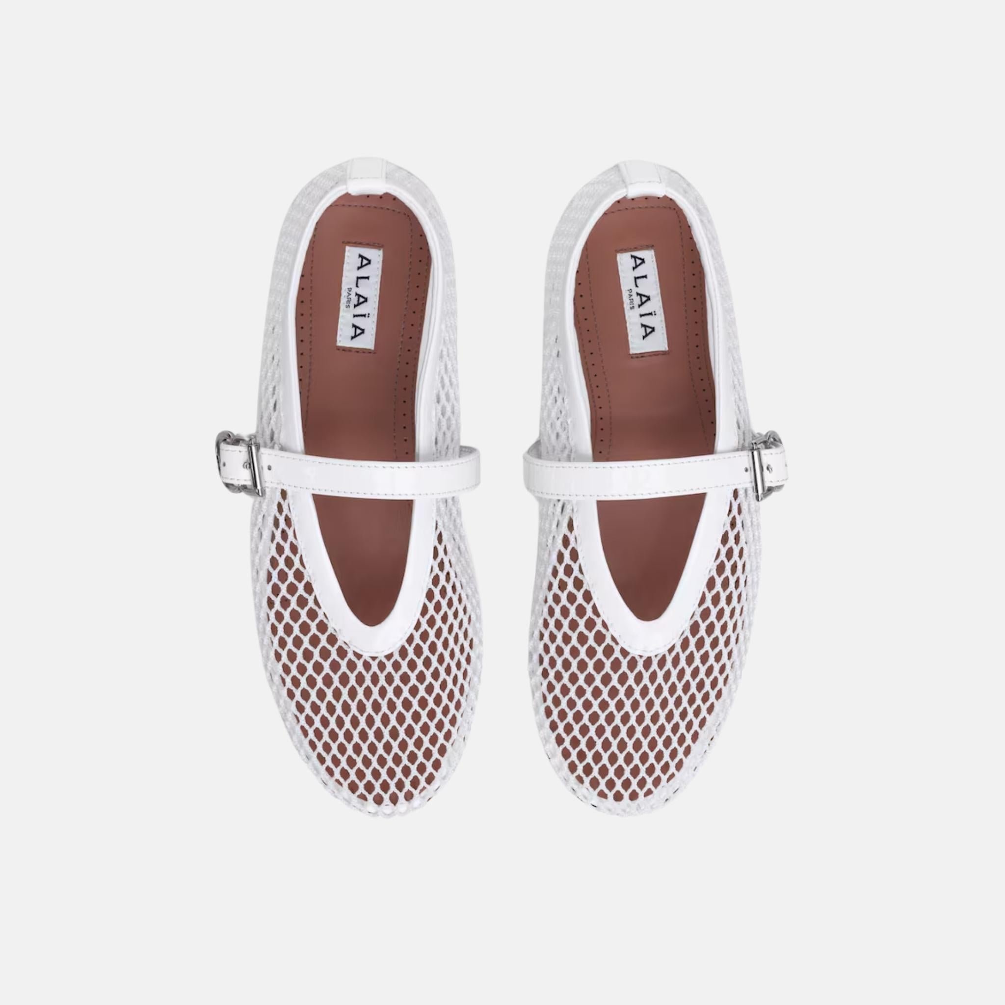 Ballet Flats In Fishnet