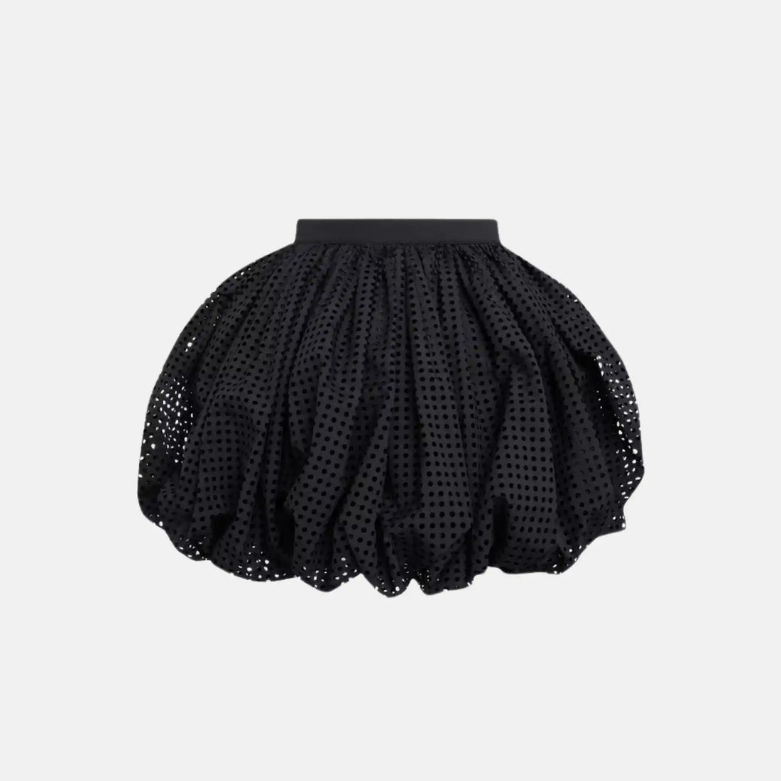 Bubble Mini Skirt In Perforated Poplin