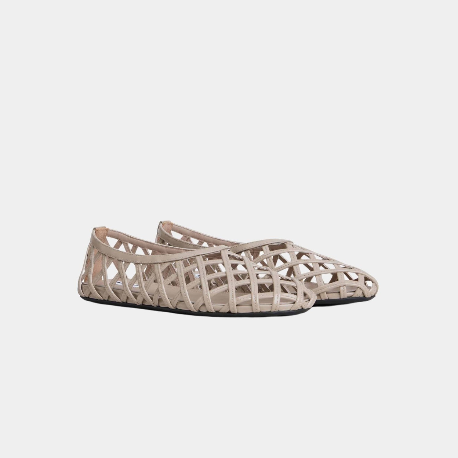Cage Patent Leather Ballerinas