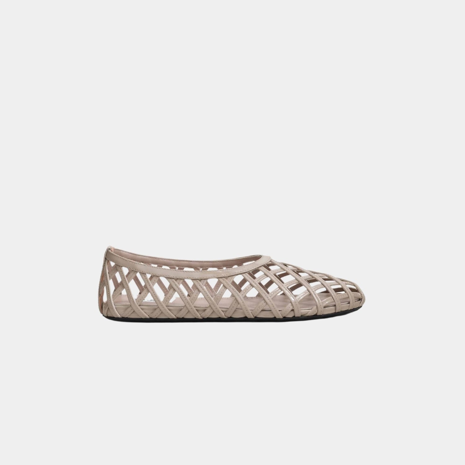 Cage Patent Leather Ballerinas