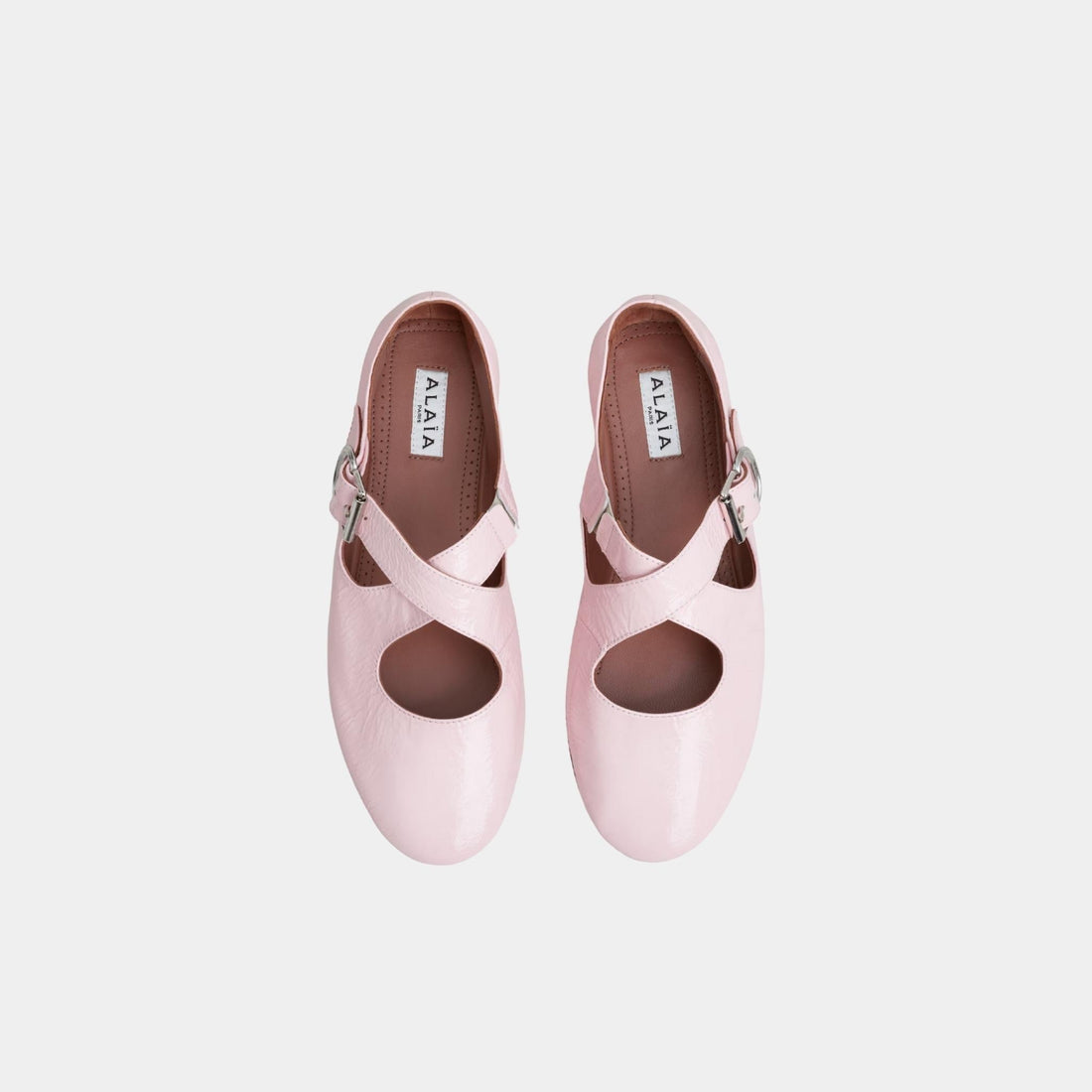 Criss Cross Ballerina Flats In Naplak