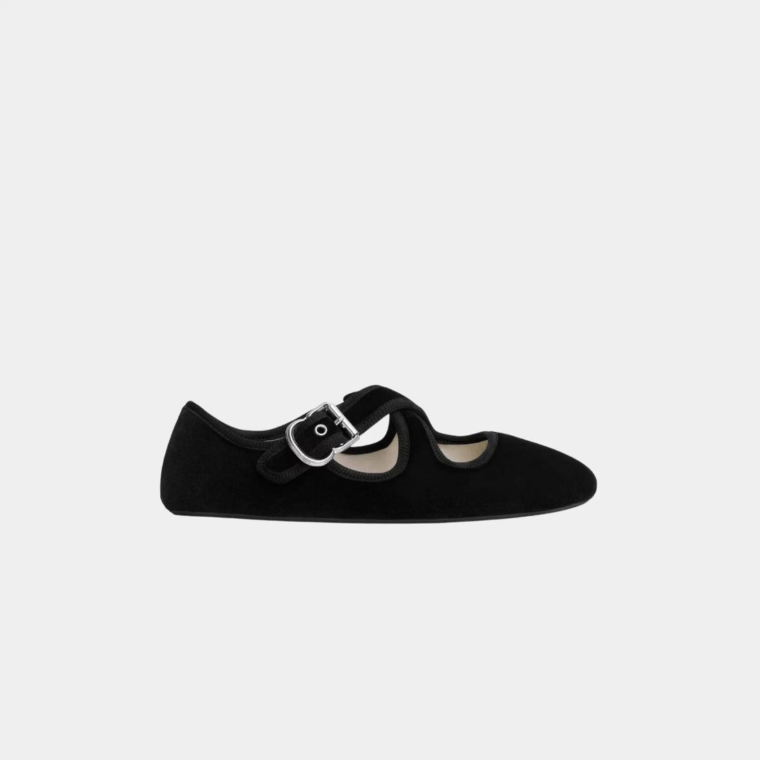 Criss Cross Ballet Flats in Velvet