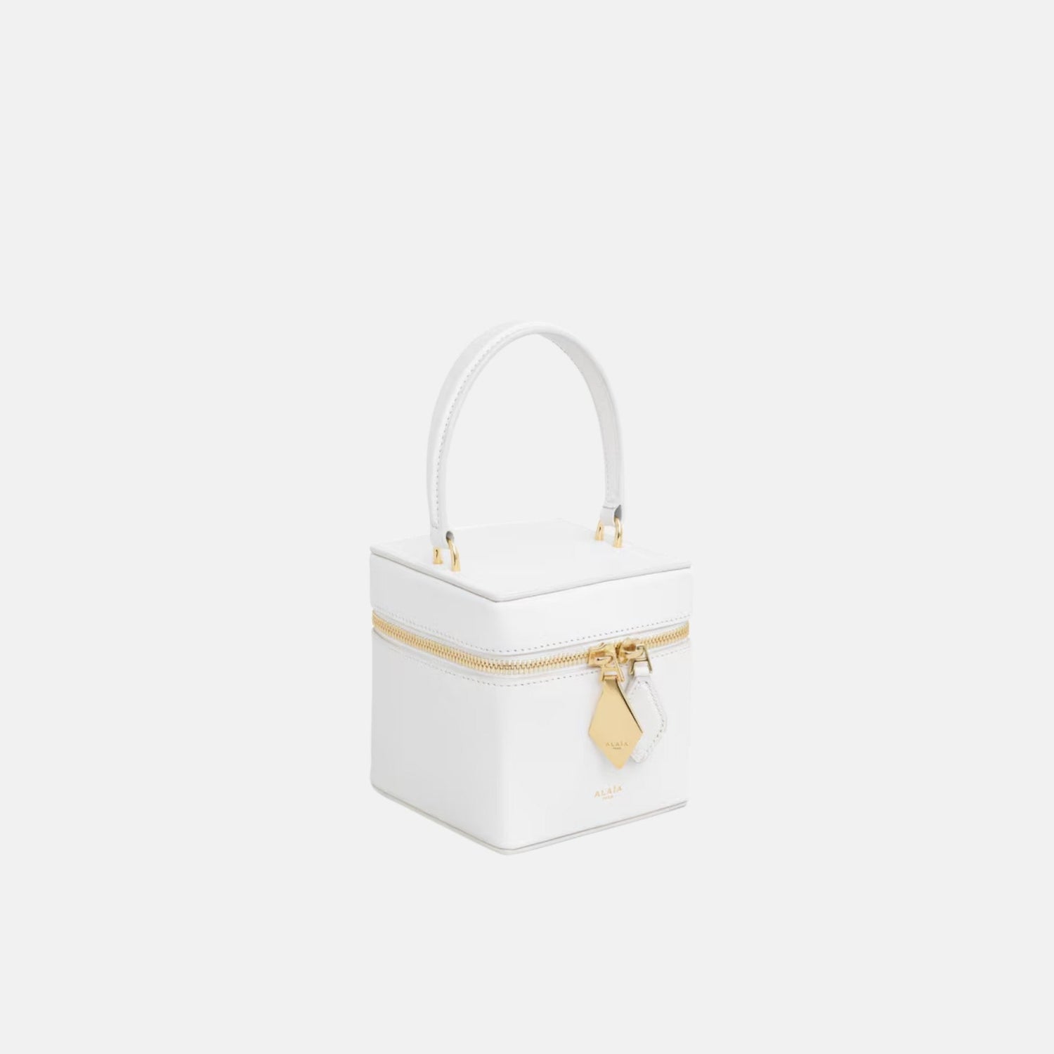 Cube Vanity Case In Shiny Goatskin