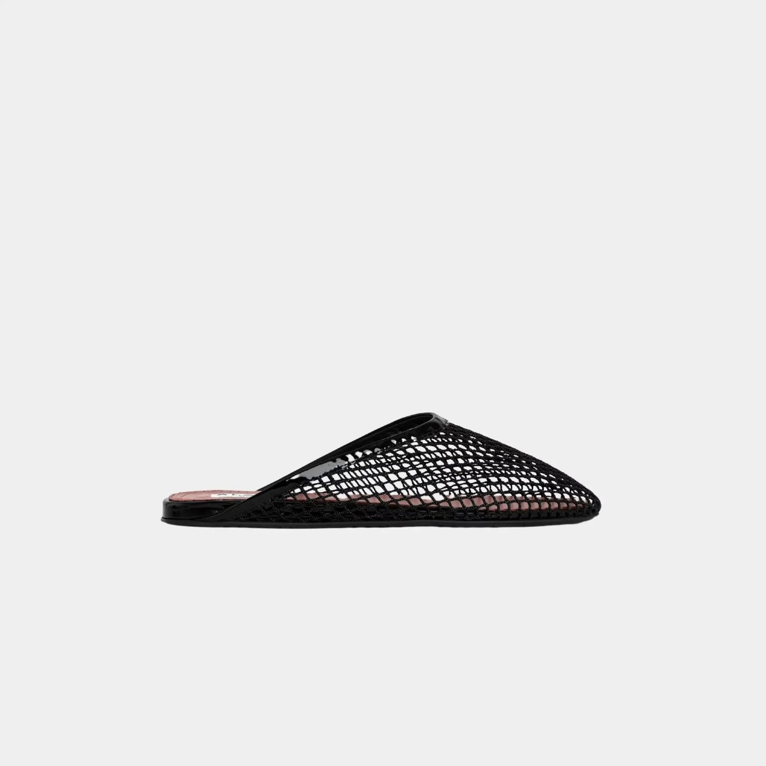 Flat Mules in Fishnet