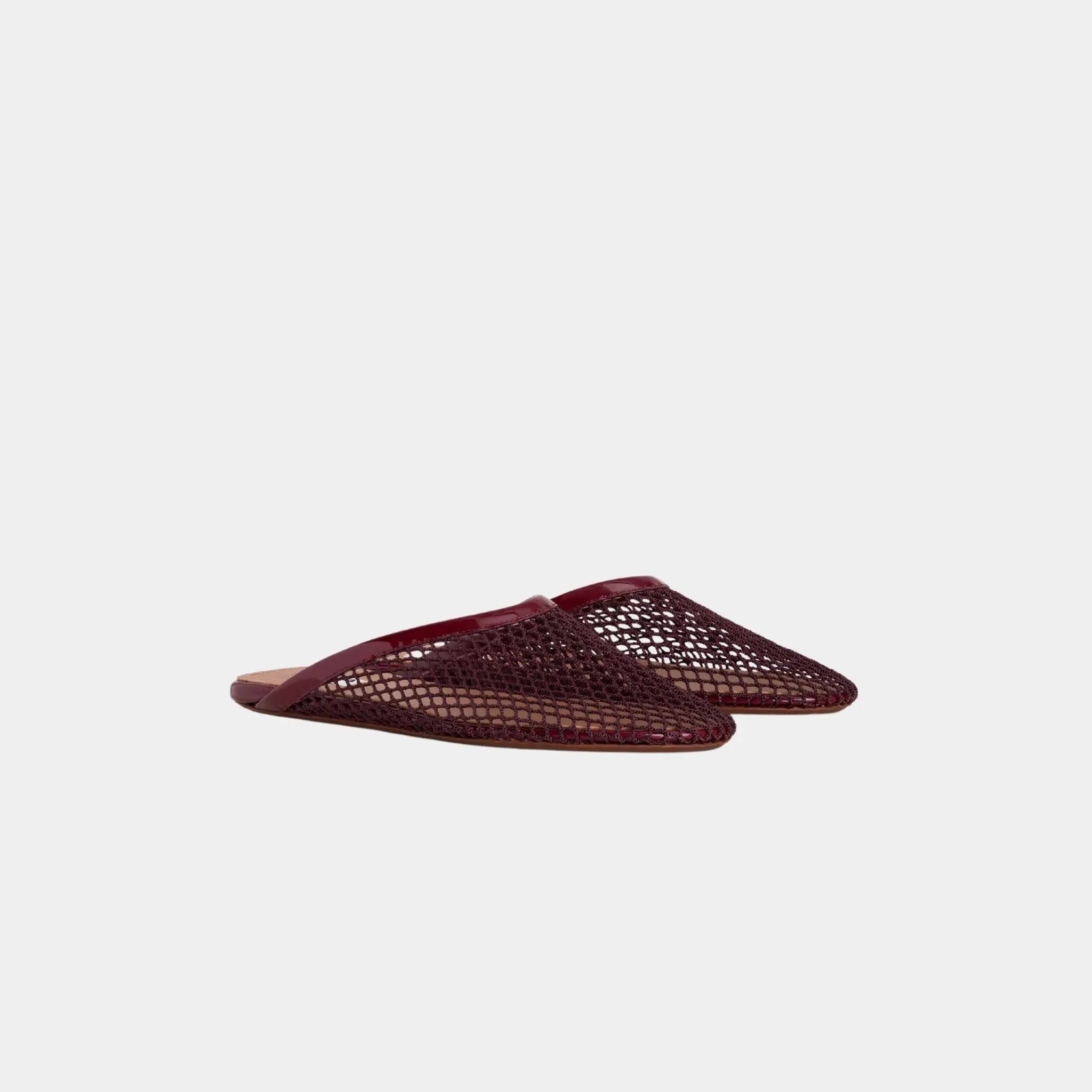 Flat Mules in Fishnet
