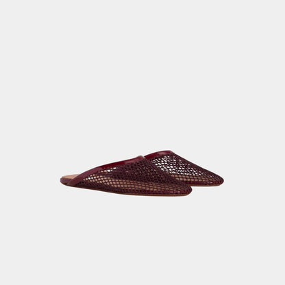 Flat Mules in Fishnet