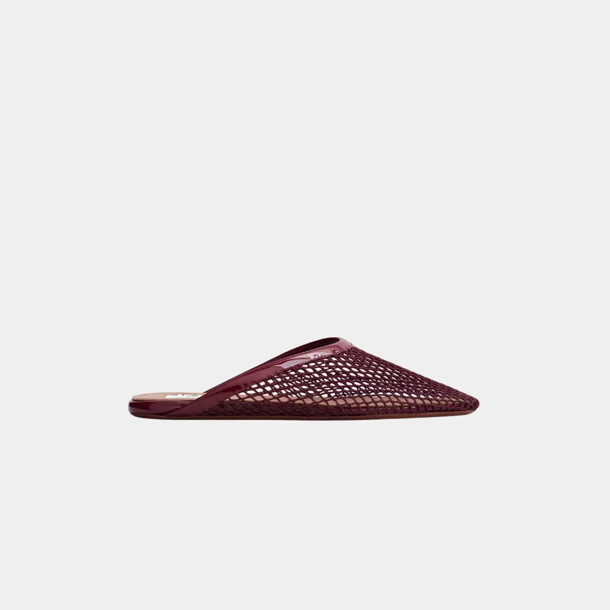 Flat Mules in Fishnet