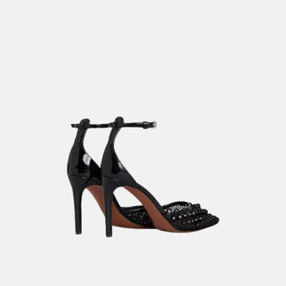 High Fishnet Pumps With Studs