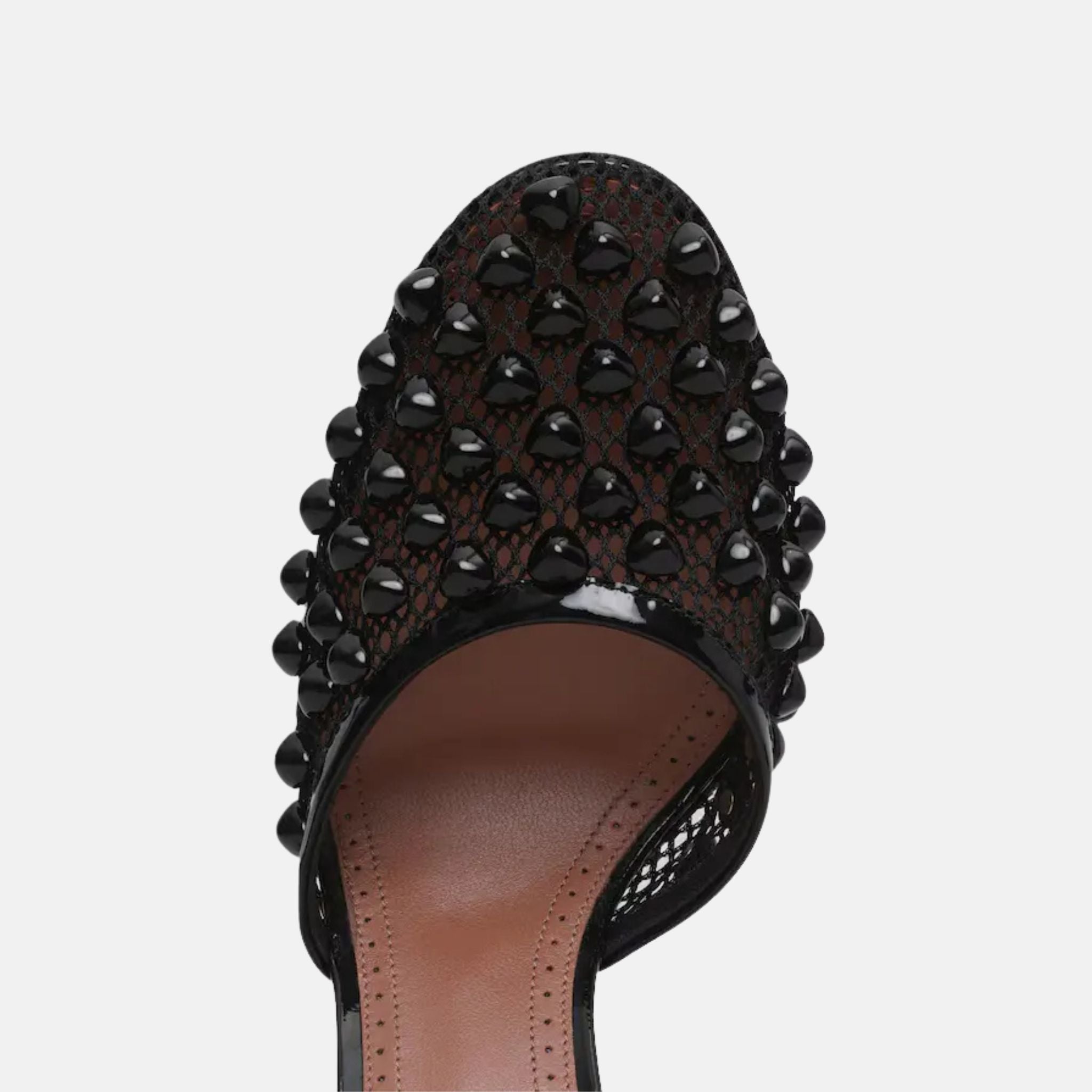 High Fishnet Pumps With Studs