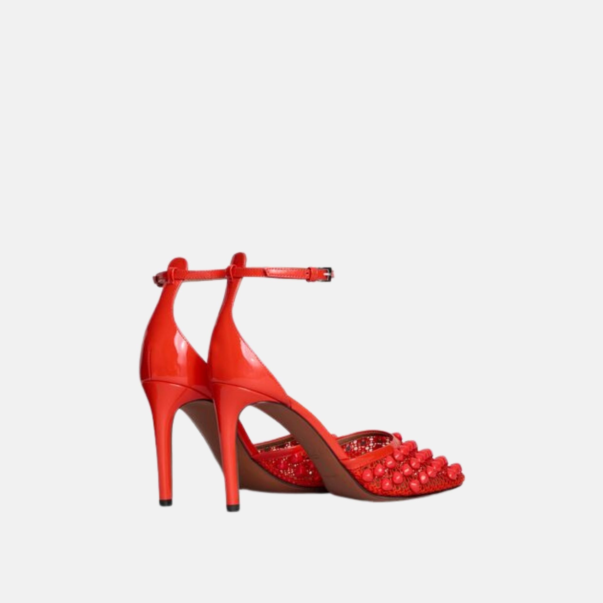 High Fishnet Pumps With Studs