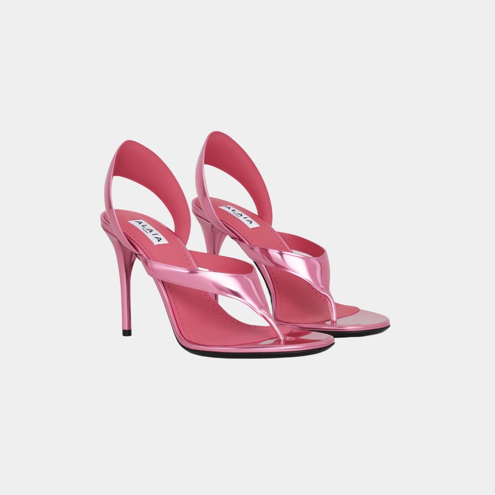 Infradito Laminated Leather Sandals